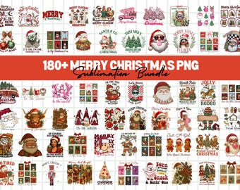 Merry Christmas PNG Bundle: 180+ Holiday Clipart Designs (Commercial Use)