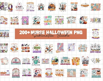 Halloween Nurse PNG Bundle, Spooky Designs (Digital Download)