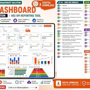 HSE Dashboard | ISO 45001 & OSHA Aligned  Web Application
