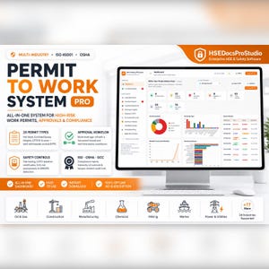 Permit to Work System, Hot Work, Confined Space and Working at Height Permits, PTW Register and Approval Workflow, Offline App