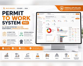 Permit to Work System, Hot Work, Confined Space and Working at Height Permits, PTW Register and Approval Workflow, Offline App