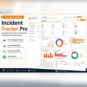 Incident Report Tracker, Accident and Near Miss Log with CAPA, Root Cause Analysis and TRIR DART Calculator, Offline App
