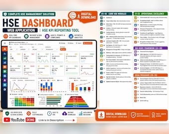 HSE Dashboard – Health and Safety Management System Aligned with ISO 45001 & OSHA
