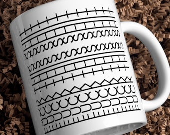 Hidden Message Mug | Funny Tyre Track Design | Look Closer Mug