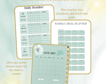 2026 Digital Planner | Hyperlinked Tabs | GoodNotes, iPad, Tablet | Daily, Weekly, Monthly Planner | Undated