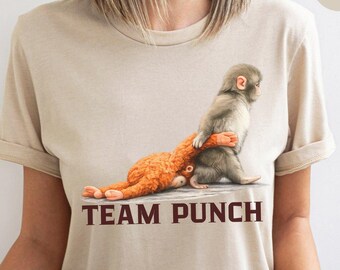Baby Monkey Punch Shirt,  Team Punch Sweatshirt, Animal Lover Gift, Cute Monkey T-Shirt, Wildlife Shirt, Viral Monkey Punch Shirt