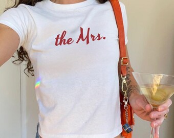 The MRS T-Shirt, Custom Bride Tee, Wedding Gift for Her, Newlywed Baby Tee, Bridal Shower Gift, Honeymoon Top, Bachelorette Party Tee, Wifey