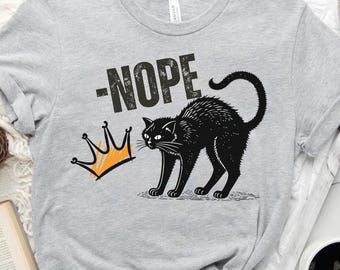 No Kings in America Black Cat Shirt, No Kings Shirt, Funny Political Meme T-Shirt, Patriotic Tee, Social Justice Sweatshirt