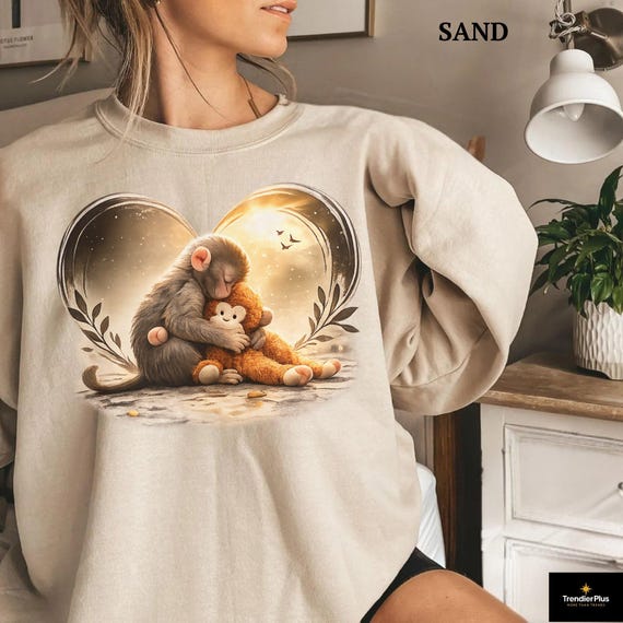 Monkey Punch  Shirt, Viral Monkey Punch Sweatshirt, Animal Lover Gift, Baby Monkey And Plush Toy