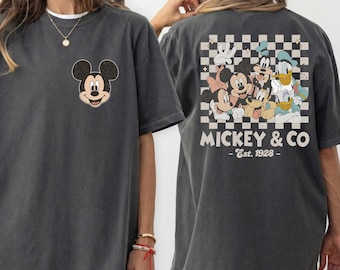 Mouse and Friends Trip Tshirt, Vintage Mouse & Co 1928 Checkered Shirt, Family Vacation Tee, Friends Squad Tee, Magic Kingdom, Best Day Ever