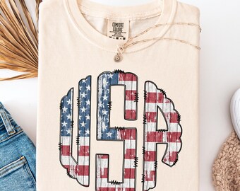 Comfort Colors USA Flag Tshirt, , 4 of July Longsleeve, USA Flag T-shirt, USA Shirt for 4of July, Independent Day Shirt, Retro Usa Tee