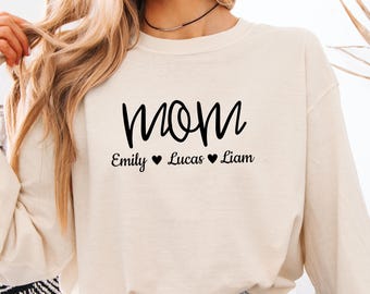 Custom Mama Shirt: Personalized Mom T-shirt With Children Names