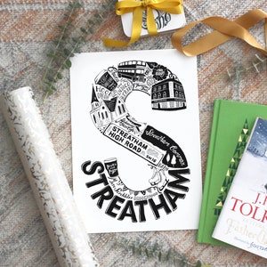 Streatham Druck - London Geschenk - Streatham Poster - Streatham Kunst - Streatham Geschenk - Jahrestag Papier Geschenk - Graduierung Geschenk UK - für Sie