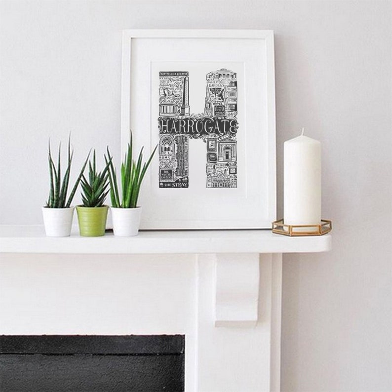 Harrogate Print Harrogate Gift Housewarming Present Etsy