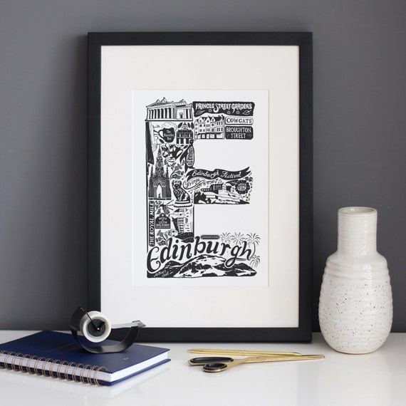 Edinburgh Framed Print Gift UK Edinburgh Gift Edinburgh Etsy