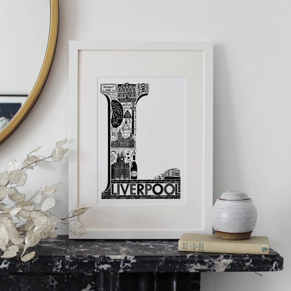 Liverpool unframed Print- Liverpool Gift- Liverpool poster - graduation gift UK - Graduation - Gift for him - Liverpool art