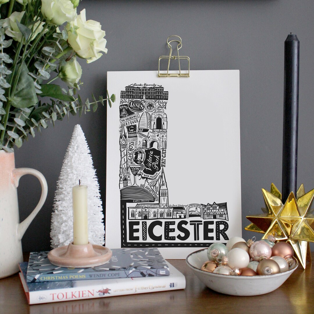 Leicester Unframed Print Leicester Gift Leicester Etsy UK