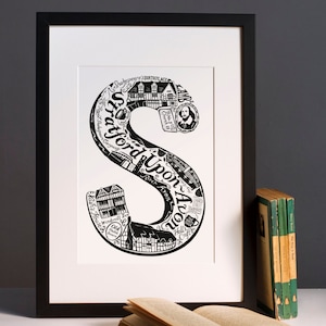 Stratford-Upon-Avon Poster - Britische Kunst - Typografischer Druck - Letter Art - Wandkunst