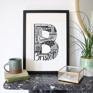 Bristol Print- graduation gift- Bristol Gift- Bristol poster -Anniversary paper gift - Bristol art - Housewarming gift - Bristol wall art