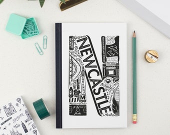 University Town Graduation Notebook Gift - Newcastle gift - Newcastle Student Gift- Gift for Grandmother - present for boyfriend