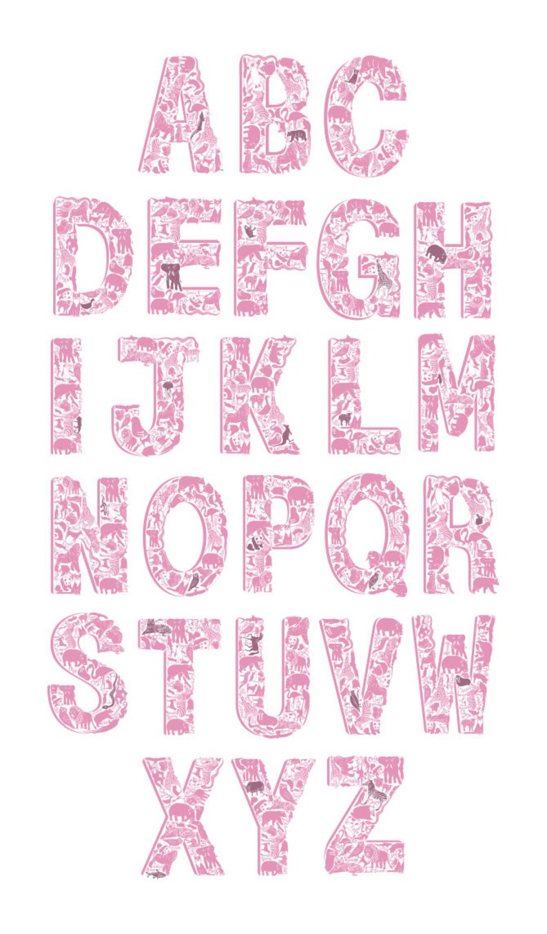 Pink Letter Christening Print Nursery print Nursery decor Childrens art Initial print kids room graduation gift UK image 5