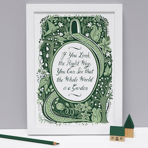 The Secret Garden, Famous Quotes Print - Nursery print - Nursery decor - Childrens art - Childrens book- graduation gift UK