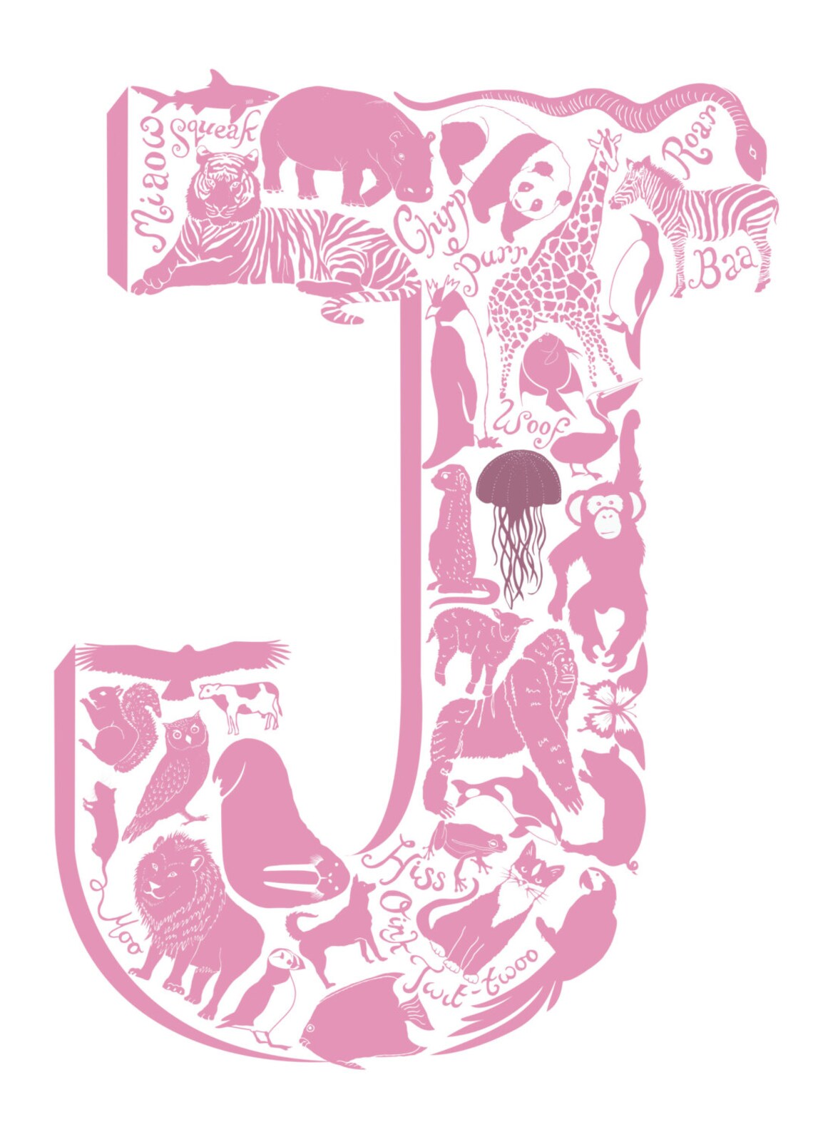 Pink Letter Christening Print Nursery Print Nursery Decor | Etsy