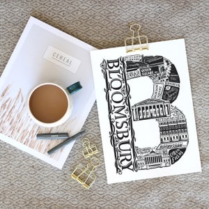 Bloomsbury Poster - Bloomsbury Poster - London Poster - Bloomsbury Geschenk - London Geschenk - Geschenk für Londoner - Abschlussgeschenk UK