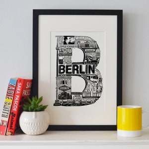 Berlin print - Berlin poster - Berlin wall art - Berlin gift - Anniversary paper gift - housewarming gift - European Gifts - Germany poster image 5