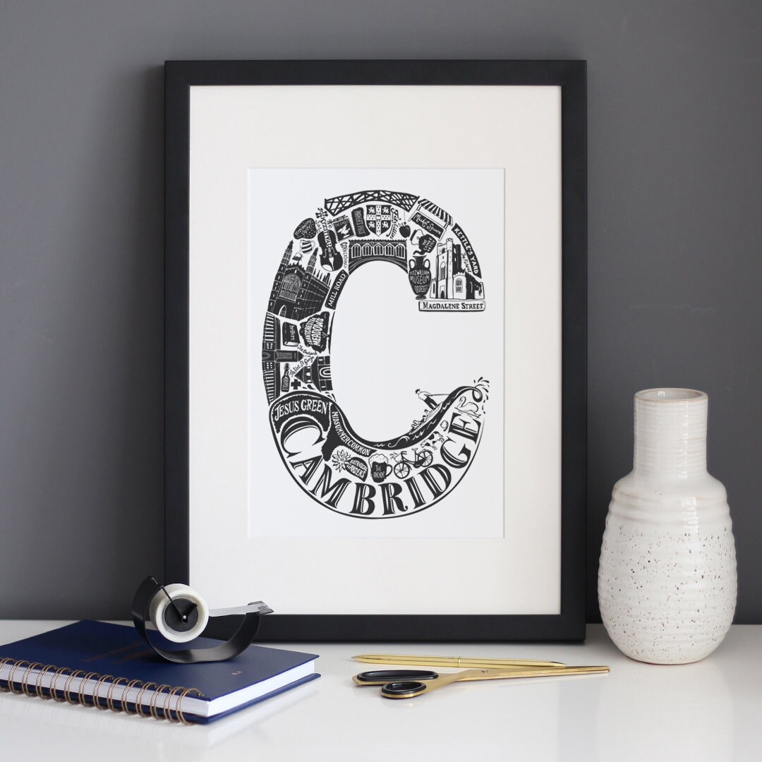 Cambridge Print Cambridge Poster Cambridge Art Graduation Etsy