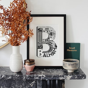 Best of Balham London print London Art Typographic Print London illustration letter art South London Mothers day gift UK image 1