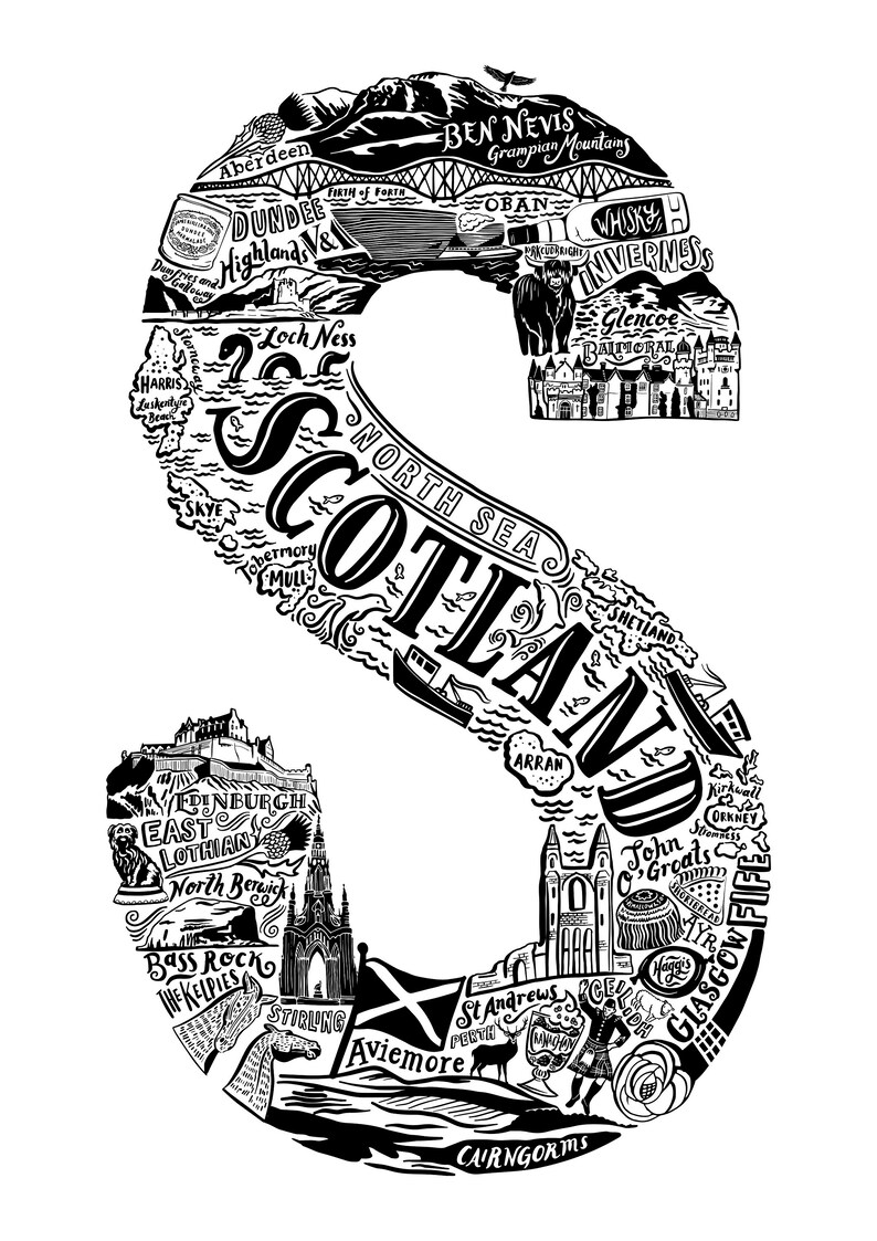 Scotland Print Scotland Art Scotland Housewarming Etsy