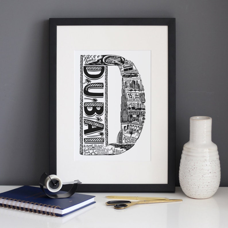 Dubai print Birthday Gifts Dubai poster Dubai gifts Etsy