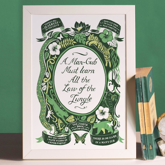 jungle book famous quotes print nursery print nursery etsy