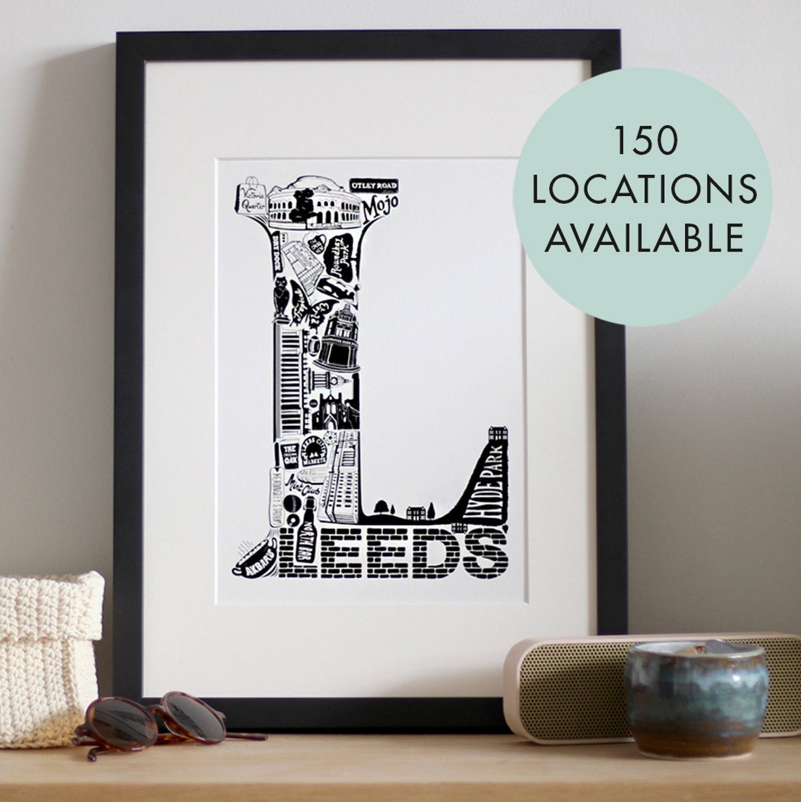 Leeds Unframed Print Leeds Gift University of Leeds Leeds Etsy