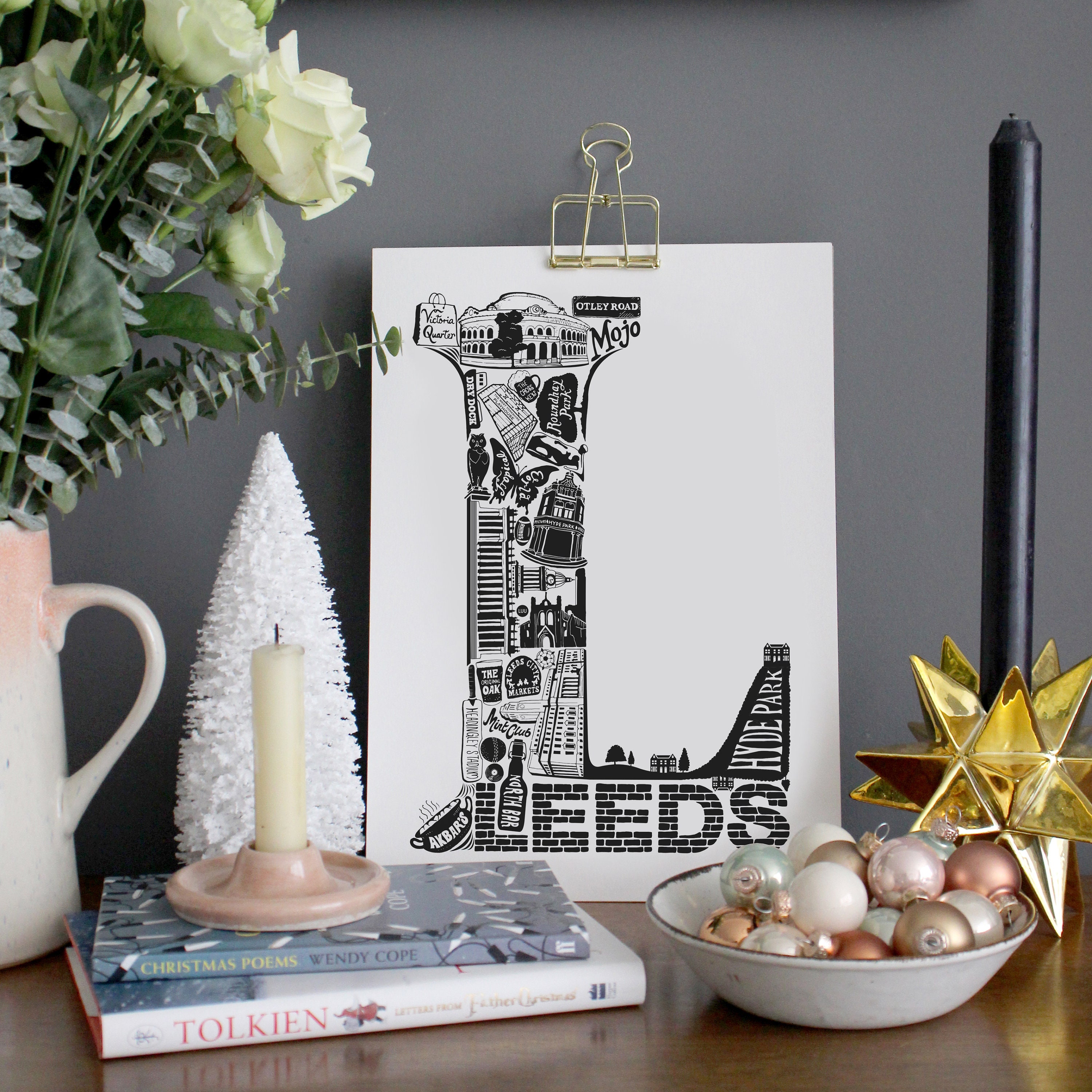 Leeds Unframed Print Leeds Gift University of Leeds Leeds Etsy UK