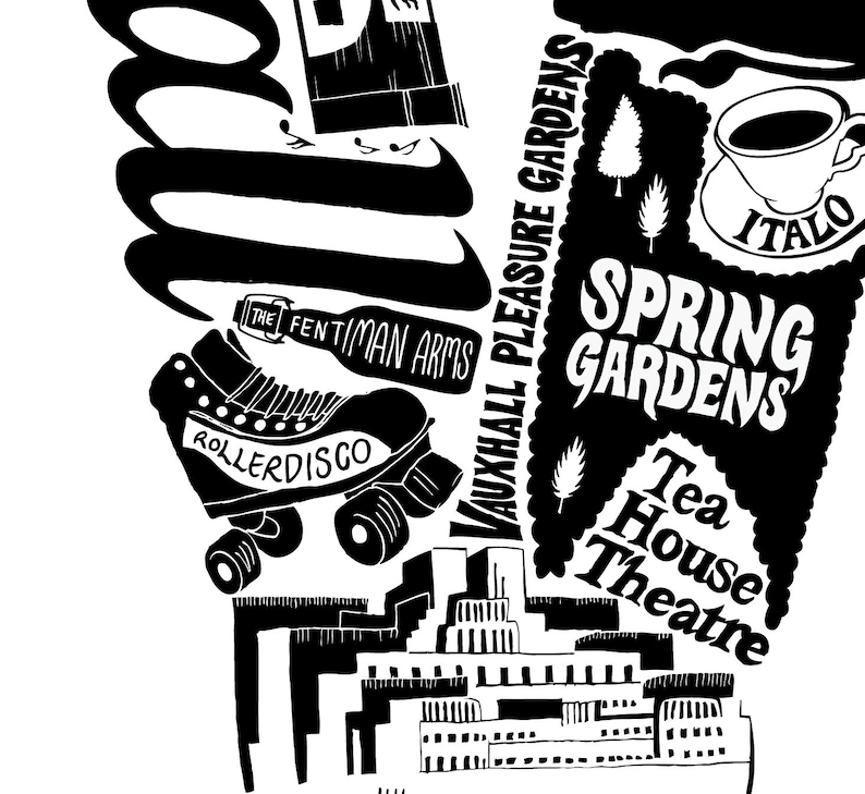 Best of Vauxhall London Print London Poster London Art Etsy