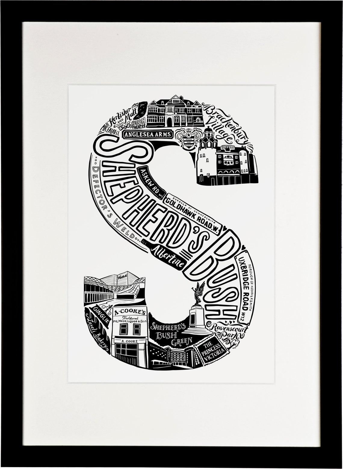 Shepherds Bush Print London Print Shepherds Bush Poster Etsy