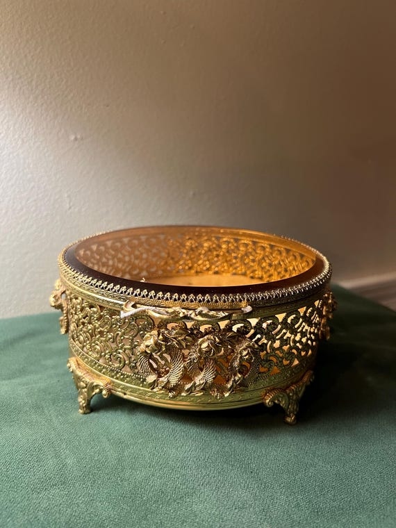 Antique French Casket Jewelry Box/ Ormolu
