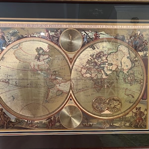 Mapa mundial de Orbis Terrarum enmarcado