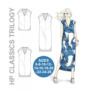 Trilogy Dress Sewing Pattern: Midi, Tunic & Top (Sizes 6-26) (Digital Download)