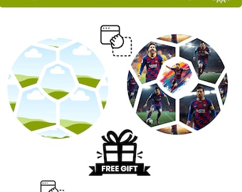 Soccer Photo Collage Canva Frame | Drag & Drop Football Grid Template | Custom Sports Team Poster | Senior Night Gift for Players | Editable