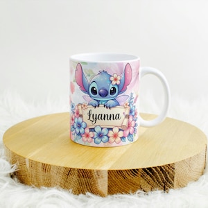 tasse personnalisée stitch, mug personnalisé stitch, décor stitch, cadeau noël, cadeau anniversaire, cadeau personnalisé prénom stitch