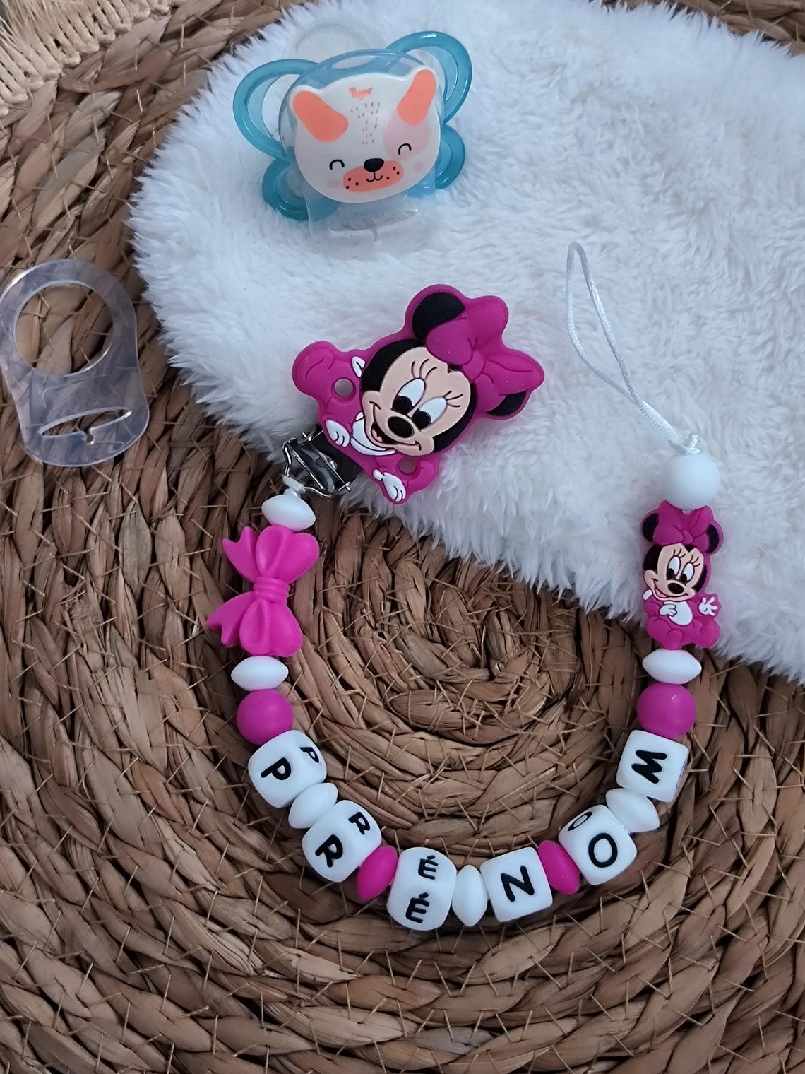 Personalized Minnie Mouse Pacifier Clip, Personalized Pacifier Clip ...