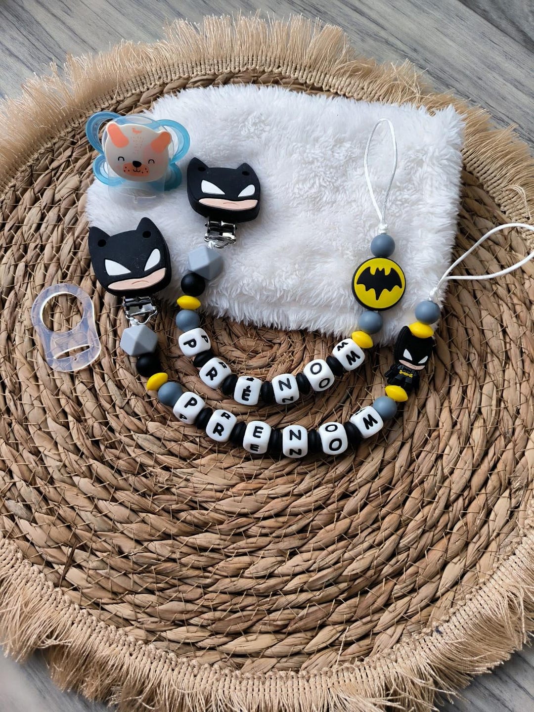 Personalized Batman Pacifier Clip With Name, Personalized Batman ...