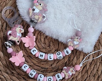 gepersonaliseerde speenclip panpan, voornaam, gepersonaliseerde speenclip panpan, penclip, speenclip, schnullerclip, vlinder