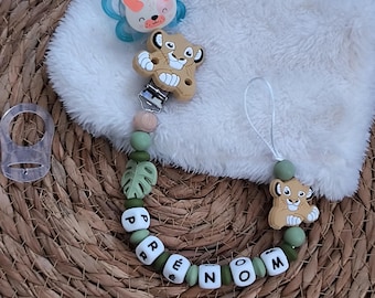 Personalized Simba pacifier clip, name, personalized pacifier clip, pen clip, pacifier clip, pacifier clip, savannah, Lion King