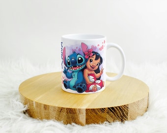Personalisierte Stitch Lilo Tasse, personalisierte Stitch Tasse, Stitch Tasse, Weihnachtsgeschenk, Geburtstagsgeschenk, personalisiertes Geschenk mit dem Namen Stitch