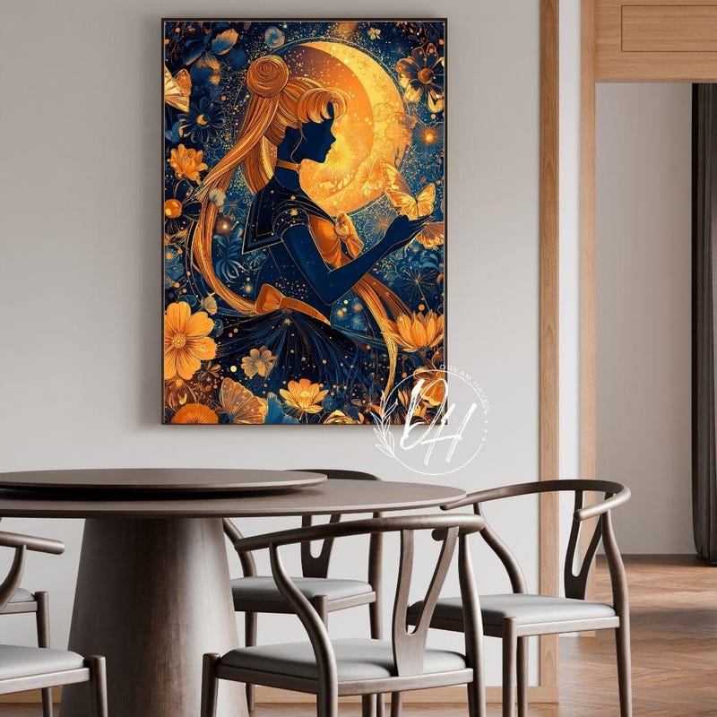 Moon Drawing.pdf Sailor Moon Anime Poster - Etsy