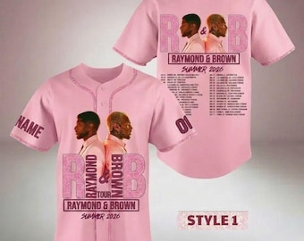 Benutzerdefinierte Usher und Chris Brown Baseball Jersey, das R & B Tour Shirt, Hip Hop Konzert Jersey, RnB Fan Bekleidung, Streetwear Musik Shirt